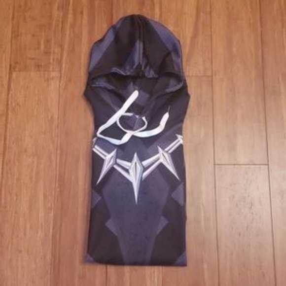 Unisex Black Panther Logo Hoodie Pullover Sweatshirt with Drawstring- Size L/XL - Picture 3 of 4